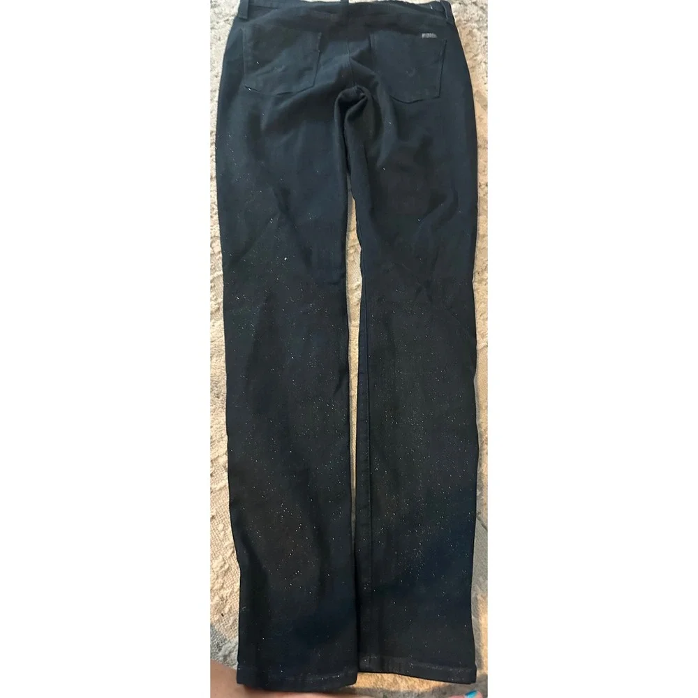 Hudson Nico Super Skinny Midrise Jeans Black Glitter Sparkle WM407DIY Size 27